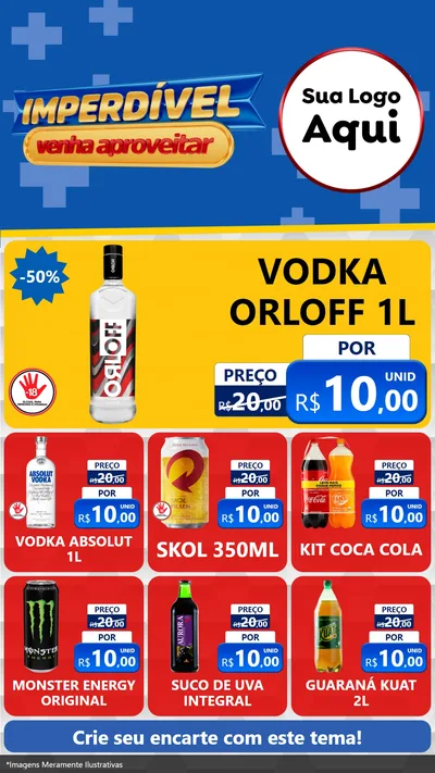 Modelo de Rede Social para Stories com o tema Imperdível para Distribuidora de bebidas