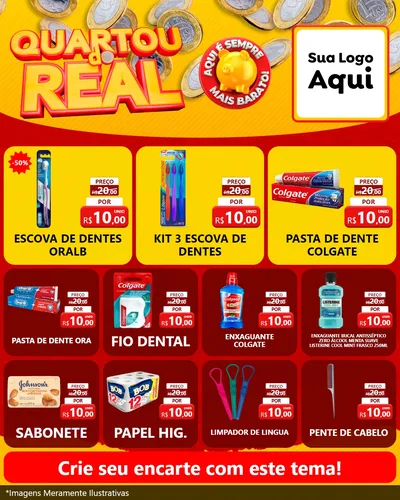 Modelo de Rede Social para Feed Instagram com o tema Quartou do Real para Higiene Pessoal