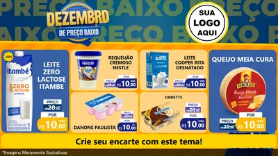 Modelo de TV para TV Horizontal com o tema Dezembro de Preço Baixo para Frios e Laticínios