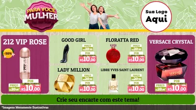 Modelo de TV para TV Horizontal com o tema Para Você Mulher para Perfumes