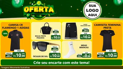 Modelo de TV para TV Horizontal com o tema Oferta para Roupas e acessórios