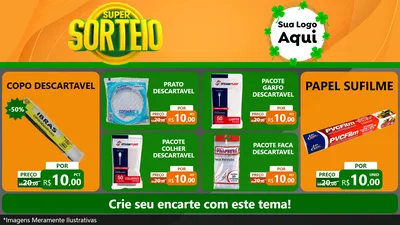Modelo de TV para TV Horizontal com o tema Super Sorteio para Embalagens
