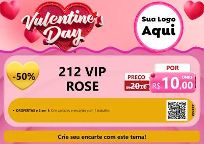 Modelo de Cartaz para Cartaz A4 Horizontal com o tema Valentine's Day para Perfumes