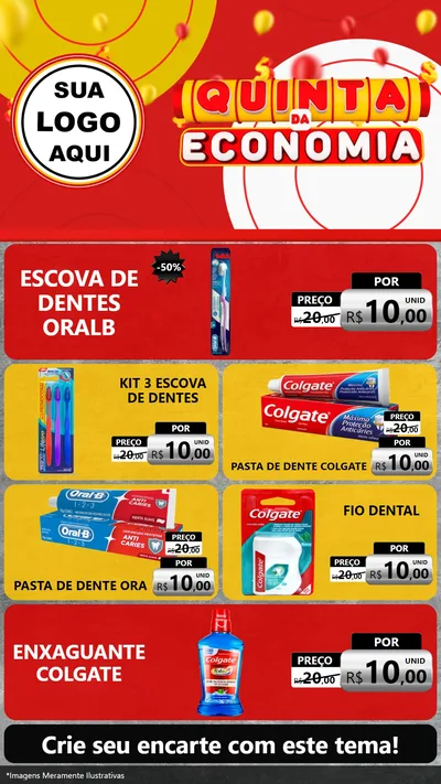 Modelo de TV para TV Vertical com o tema Quinta da Economia para Higiene Pessoal
