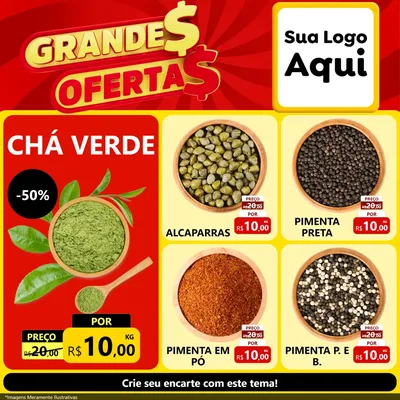 Modelo de Rede Social para Feed Facebook com o tema Grandes Ofertas para Produtos Naturais
