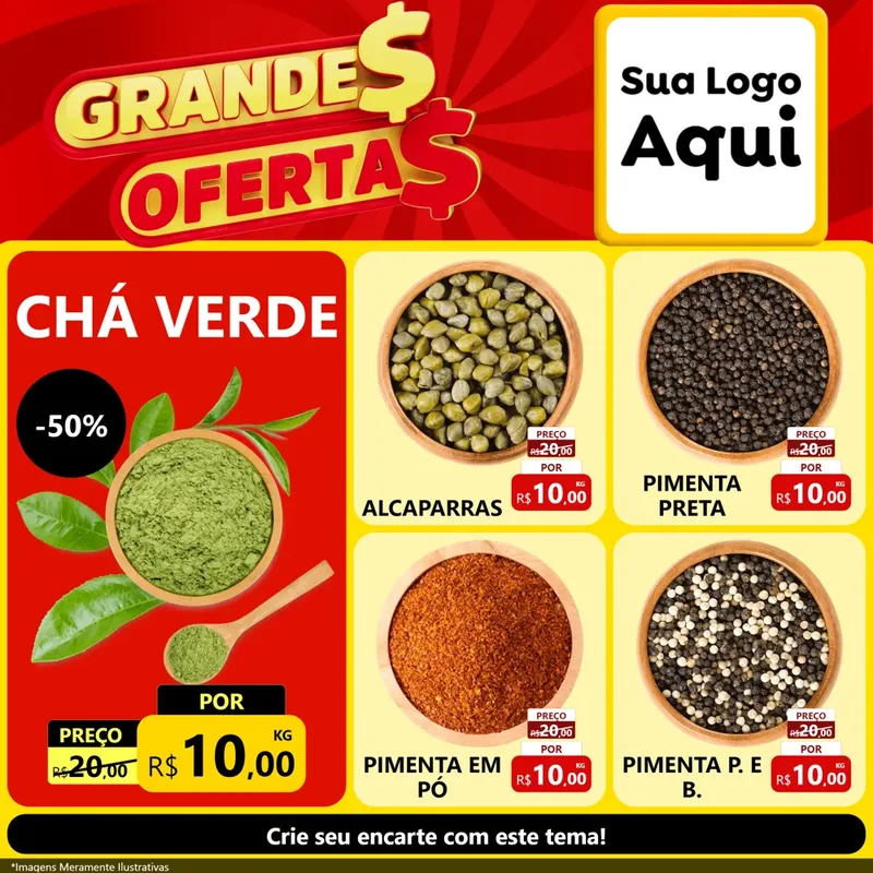 Modelo de Rede Social para Feed Facebook com o tema Grandes Ofertas para Produtos Naturais