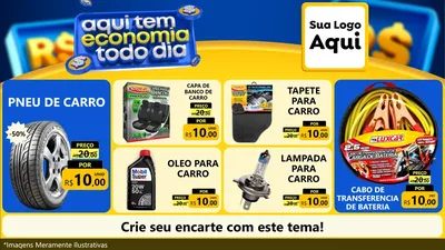 Modelo de TV para TV Horizontal com o tema Aqui Tem Economia Todo Dia para Auto peças