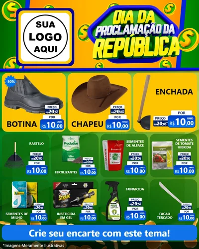 Modelo de Rede Social para Feed Instagram com o tema Dia Da Proclamação da República para Agropecuária