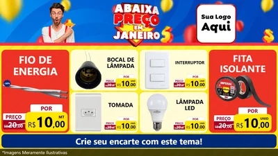 Modelo de TV para TV Horizontal com o tema Abaixa Preço em Janeiro para Materiais Elétricos