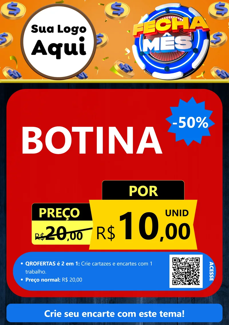 Modelo de Cartaz para Cartaz A4 Vertical com o tema Fecha Mês para Agropecuária