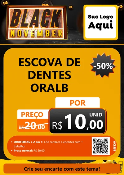 Modelo de Cartaz para Cartaz A4 Vertical com o tema Black November para Higiene Pessoal
