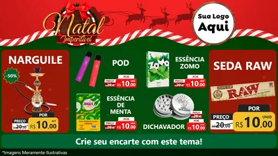 Modelo de TV para TV Horizontal com o tema Natal Imperdível para Tabacaria