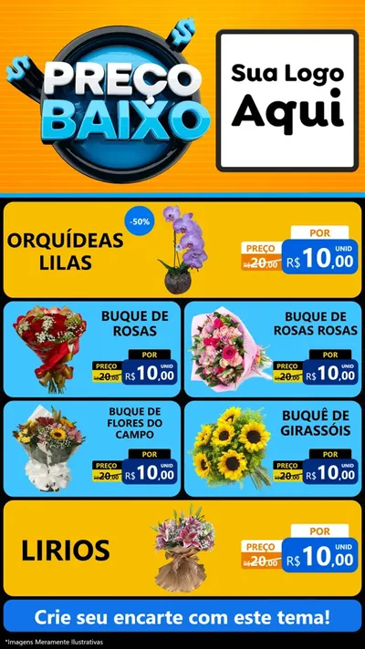 Modelo de TV para TV Vertical com o tema Preço Baixo para Floricultura e jardim