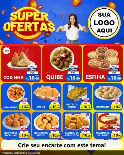 Modelo de Rede Social para Feed Instagram com o tema Super Ofertas