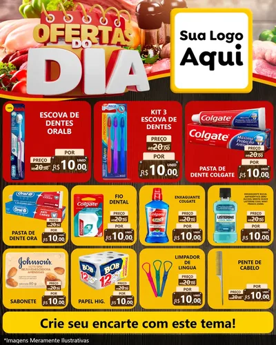 Modelo de Rede Social para Feed Instagram com o tema Ofertas do Dia para Higiene Pessoal