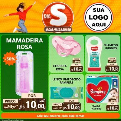 Modelo de Rede Social para Feed Facebook com o tema Dia S - O Dia Mais Barato para Bebês