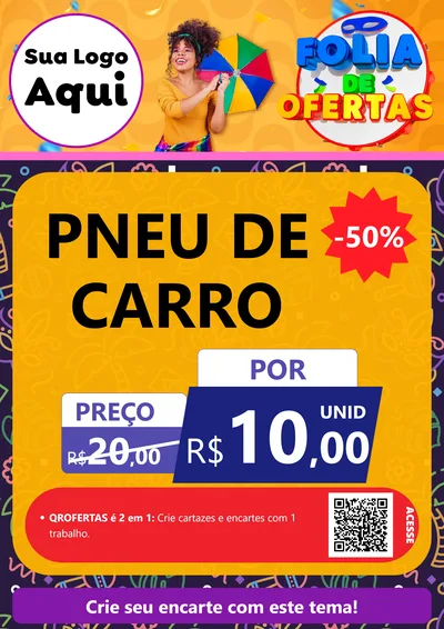 Modelo de Cartaz para Cartaz A4 Vertical com o tema Folia de Ofertas para Auto peças