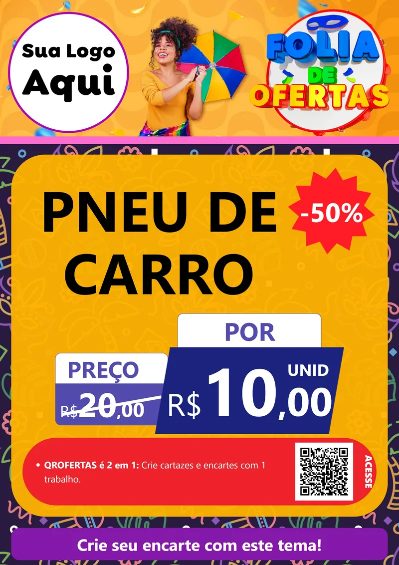 Modelo de Cartaz para Cartaz A4 Vertical com o tema Folia de Ofertas para Auto peças