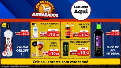Modelo de TV para TV Horizontal com o tema Fim De Semana Arrasador para Distribuidora de bebidas