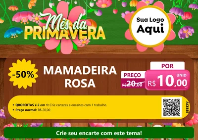 Modelo de Cartaz para Cartaz A4 Horizontal com o tema Mês da Primavera para Bebês