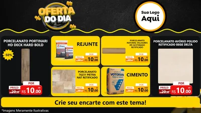 Modelo de TV para TV Horizontal com o tema Oferta Do Dia para Pisos e revestimentos