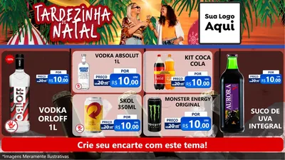 Modelo de TV para TV Horizontal com o tema Tardezinha de natal para Distribuidora de bebidas
