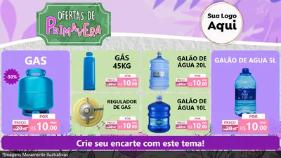 Modelo de TV para TV Horizontal com o tema Ofertas de Primavera para Água e gás