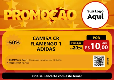 Modelo de Cartaz para Cartaz A4 Horizontal com o tema Promoção para Roupas e acessórios
