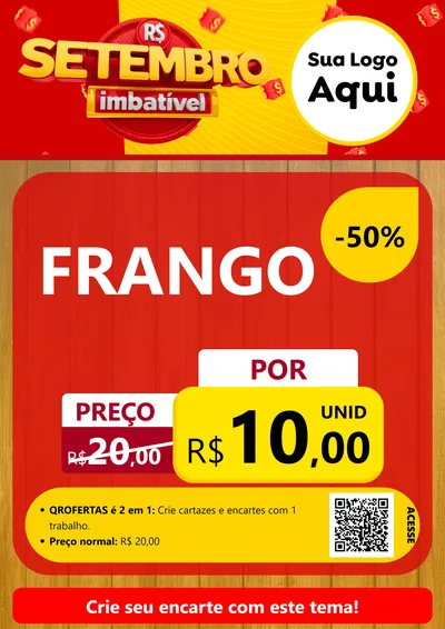 Modelo de Cartaz para Cartaz A4 Vertical com o tema Setembro Imbatível para Assados