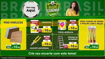 Modelo de TV para TV Horizontal com o tema Seleção de Economia - Copa para Material para Construção