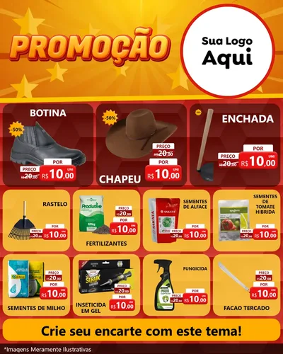 Modelo de Rede Social para Feed Instagram com o tema Promoção para Agropecuária