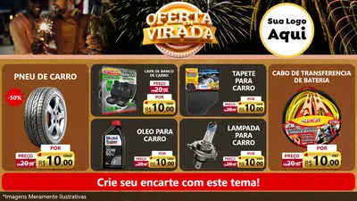 Modelo de TV para TV Horizontal com o tema Oferta da Virada para Auto peças