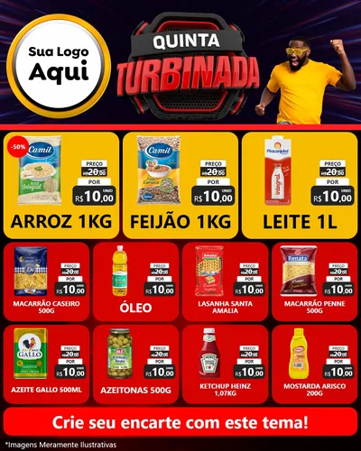 Modelo de Rede Social para Feed Instagram com o tema Quinta Turbinada para Supermercado