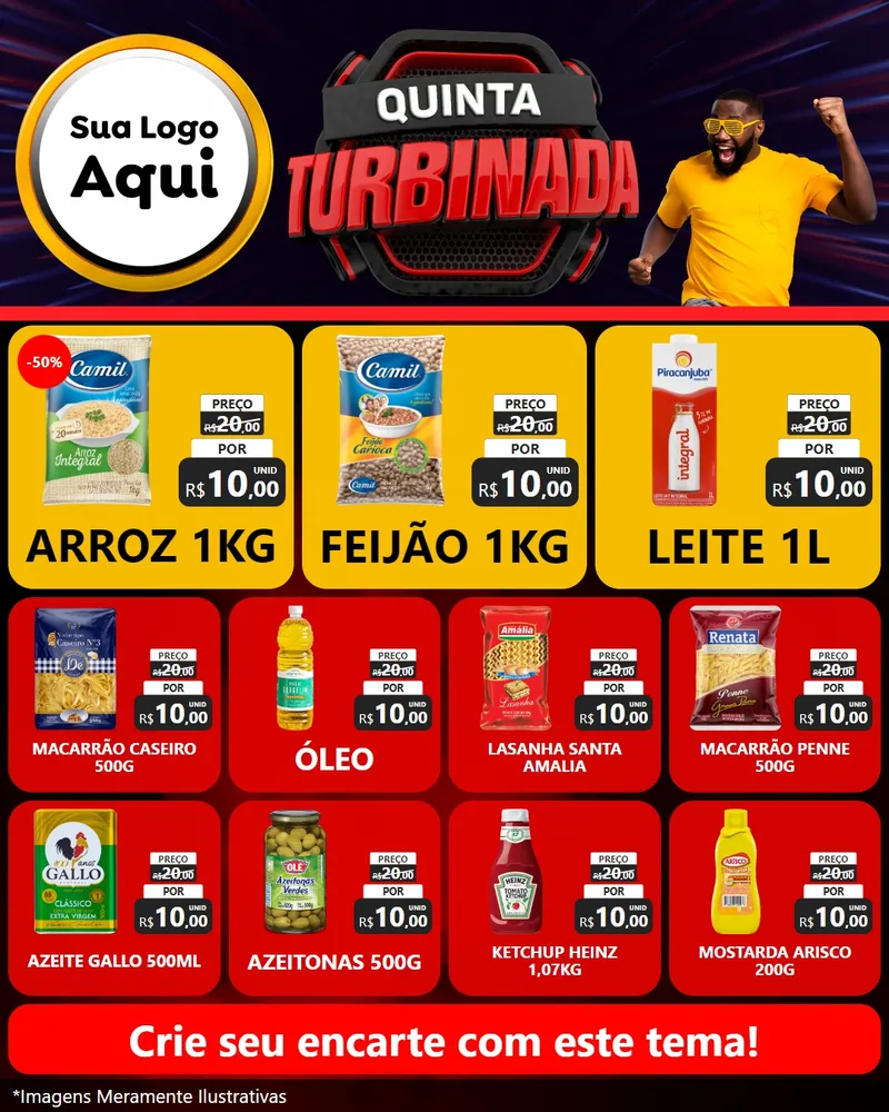 Modelo de Rede Social para Feed Instagram com o tema Quinta Turbinada para Supermercado