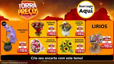 Modelo de TV para TV Horizontal com o tema Torra Preços para Floricultura e jardim