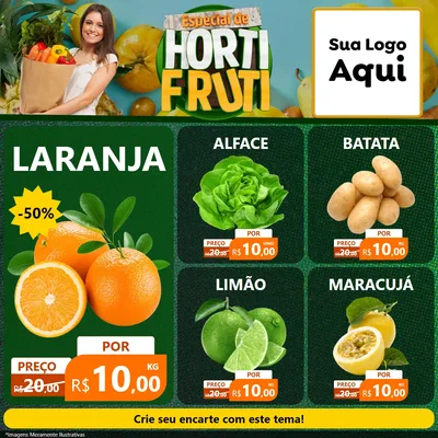 Modelo de Rede Social para Feed Facebook com o tema Especial de Hortifrúti para Hortifrúti