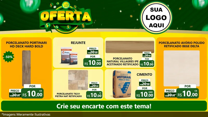 Modelo de TV para TV Horizontal com o tema Oferta para Pisos e revestimentos