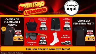 Modelo de TV para TV Horizontal com o tema Mais Vendidos para Roupas e acessórios