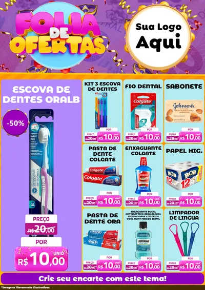 Modelo de Encarte para Encarte A4 Vertical com o tema Folia de Ofertas para Higiene Pessoal