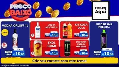 Modelo de TV para TV Horizontal com o tema Preço Baixo para Distribuidora de bebidas