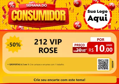 Modelo de Cartaz para Cartaz A4 Horizontal com o tema Semana do Consumidor para Perfumes