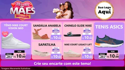 Modelo de TV para TV Horizontal com o tema Mês das Mães Imperdível para Calçados