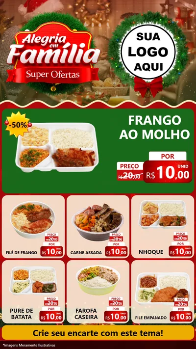 Modelo de Rede Social para Stories com o tema Alegria Em Família - Super Ofertas para Restaurante