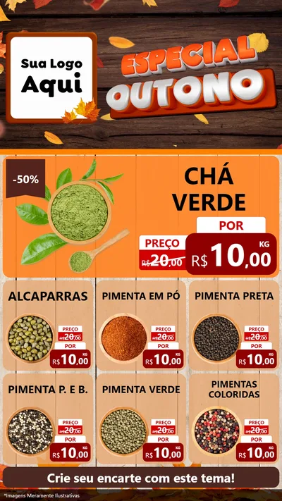 Modelo de Rede Social para Stories com o tema Especial Outono para Produtos Naturais