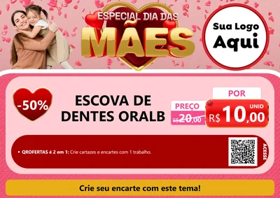 Modelo de Cartaz para Cartaz A4 Horizontal com o tema Especial Dia Das Mães para Higiene Pessoal