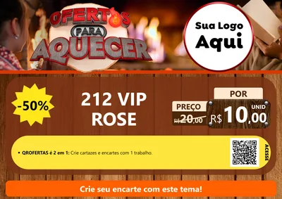 Modelo de Cartaz para Cartaz A4 Horizontal com o tema Ofertas Para Aquecer para Perfumes