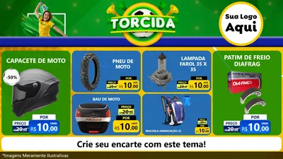 Modelo de TV para TV Horizontal com o tema Torcida para Moto peças