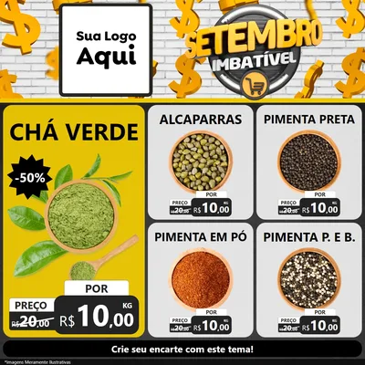 Modelo de Rede Social para Feed Facebook com o tema Setembro Imbatível para Produtos Naturais