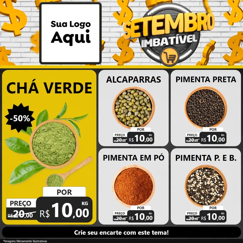 Modelo de Rede Social para Feed Facebook com o tema Setembro Imbatível para Produtos Naturais
