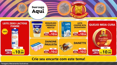 Modelo de TV para TV Horizontal com o tema Quarta da Economia para Frios e Laticínios